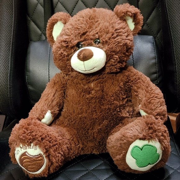 BUILD A BEAR Plush THIN MINT Dark Brown Stuffed Bear GIRL SCOUT BAB COLLECTABLE - Picture 1 of 6
